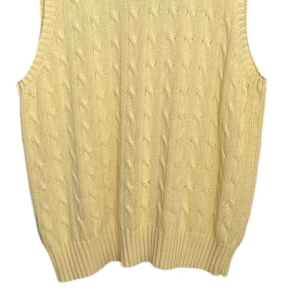 Vintage Polo RALPH LAUREN Cable Knit Sweater Vest Golf Sporty Preppy Size Large - Picture 6 of 10